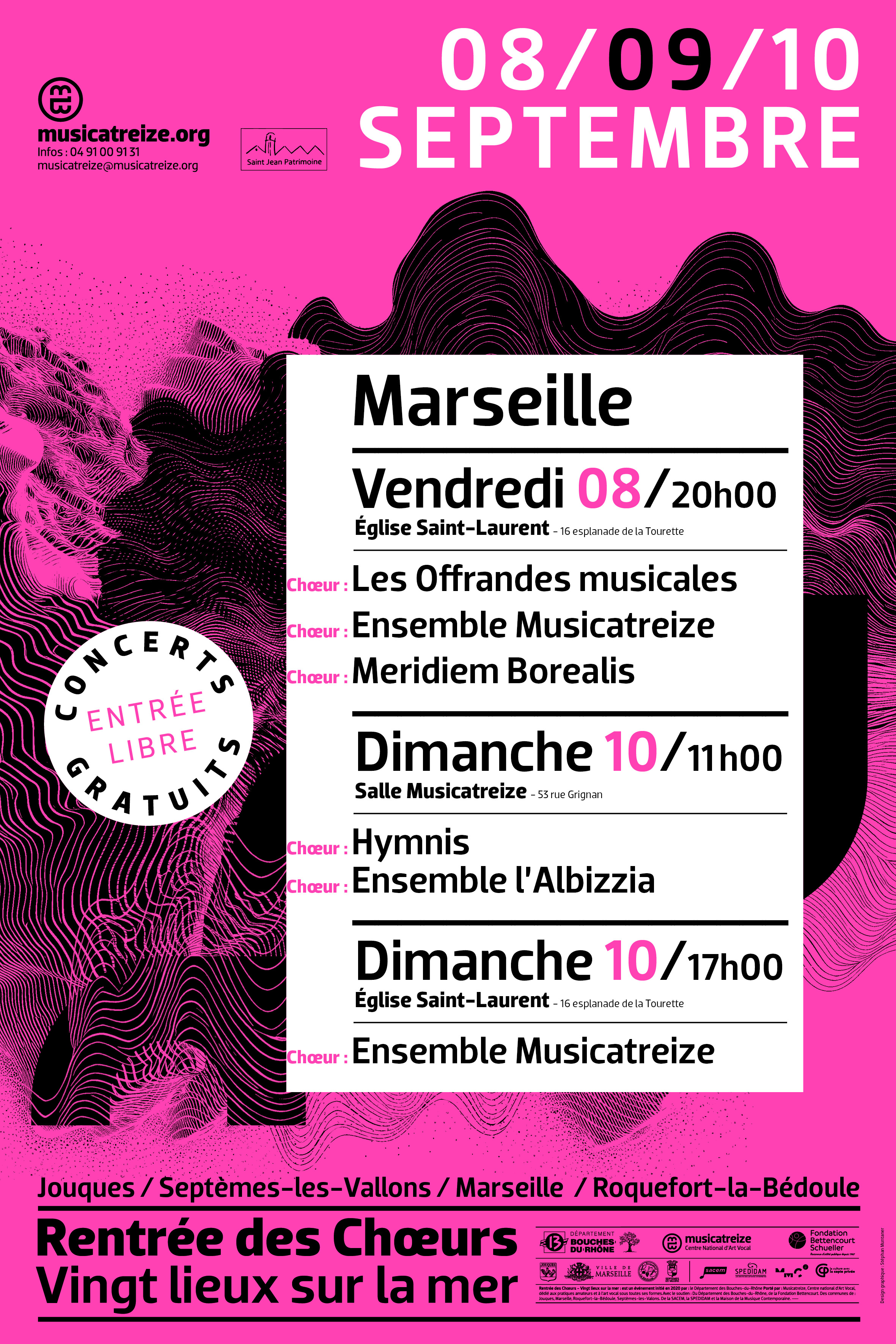 Affiche Rentrée des Chœurs 2023 Marseille