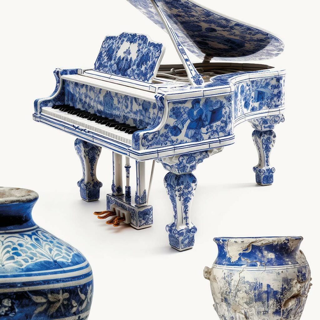 Un piano en porcelaine